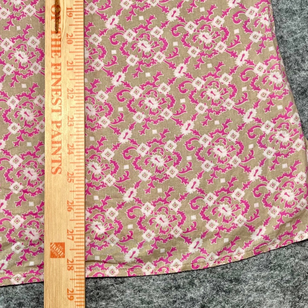 New York & Company Tunic Top Women S Sequins Pink 100% Cotton Boho Resort Casual - Picture 11 of 11